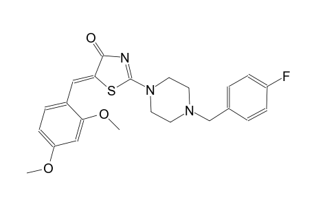 (5Z)-5-(2,4-dimethoxybenzylidene)-2-[4-(4-fluorobenzyl)-1-piperazinyl]-1,3-thiazol-4(5H)-one