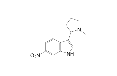 3-(1-methyl-2-pyrrolidinyl)-6-nitroindole