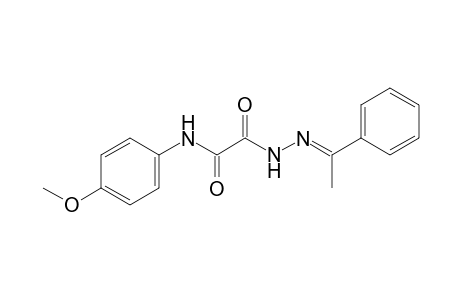 5-(p-Methoxyphenyl)-1-(alpha-methylbenzylidene)semioxamazide