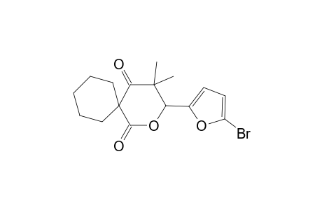 2H-Pyran-2,4(3H)-dione, dihydro-6-(5-bromo-2-furyl)-5,5-dimethyl-3-spirocyclohexane-