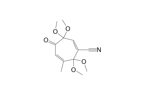 5-Cyano-4,4,7,7-tetramethoxy-3-methyl-2,5-cycloheptadien-1-one