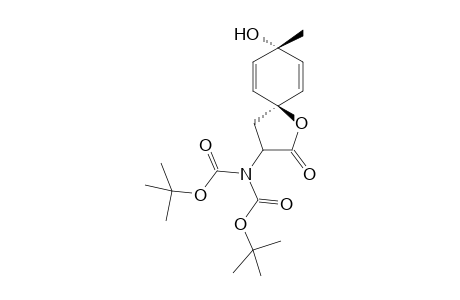 (3S,5,8anti)-3-[Bis(tert-butoxycarbonyl)amino]-8-hydroxy-8-methyl-1-oxaspiro[4.5]deca-7,10-diene-2-one