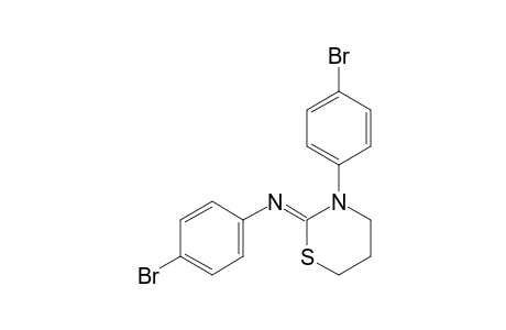 3-(p-bromopheny)-2-[(p-bromophenyl)imino]tetrahydro-2H-1,3-thiazine