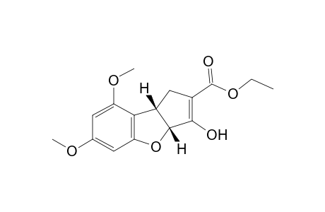 ETHYL-RAC-(3AR,8BS)-3-HYDROXY-6,8-DIMETHOXY-3A,8B-DIHYDRO-1H-CYCLOPENTA-[B]-BENZOFURAN-2-CARBOXYLATE