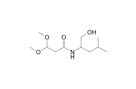 3,3-dimethoxy-N-(3-methyl-1-methylol-butyl)propionamide