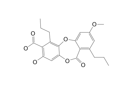 11H-Dibenzo[b,e][1,4]dioxepin-7-carboxylic acid, 8-hydroxy-3-methoxy-11-oxo-1,6-dipropyl-