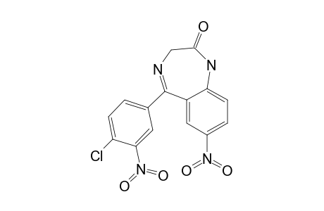 5-(4-Chloranyl-3-nitro-phenyl)-7-nitro-1,3-dihydro-1,4-benzodiazepin-2-one