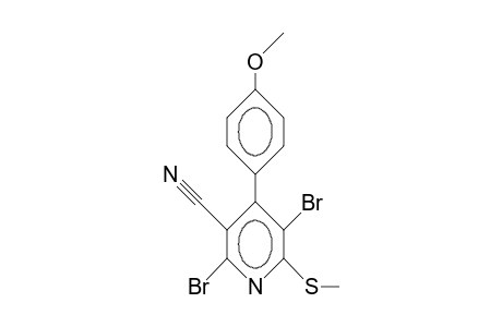 2,5-DIBROM-4-(PARA-METHOXYPHENYL)-6-METHYLTHIO-NICOTINONITRIL