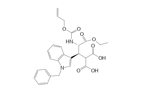 threo-2-{2'-[(Allyloxycarbonyl)amino]-1'-(1"-benzyl-3''-indolyl)-2'-(ethoxycarbonyl)ethyl]}malonic acid