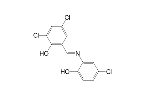 2,4-Dichloro-6-((E)-[(5-chloro-2-hydroxyphenyl)imino]methyl)phenol