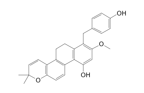 SINENSOL-D;1-(4-HYDROXYBENZYL)-2-METHOXY-4-HYDROXY-8-[2'',2''-DIMETHYLPYRANO-[5'',6'':7,8]]-DIHYDROPHENATHRENE