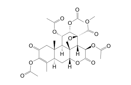 Brucein B triacetate