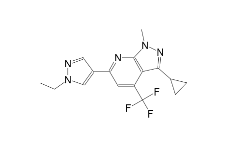 3-cyclopropyl-6-(1-ethyl-1H-pyrazol-4-yl)-1-methyl-4-(trifluoromethyl)-1H-pyrazolo[3,4-b]pyridine