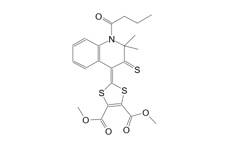 1,3-dithiole-4,5-dicarboxylic acid, 2-(2,3-dihydro-2,2-dimethyl-1-(1-oxobutyl)-3-thioxo-4(1H)-quinolinylidene)-, dimethyl ester