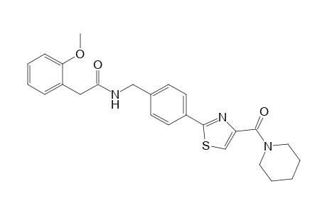 2-(2-Methoxyphenyl)-N-(4-(4-(piperidine-1-carbonyl)thiazol-2-yl)benzyl)acetamide
