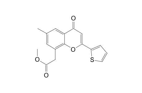 8-(Methoxycarbonylmethyl)-6-methyl-2-(2-thienyl)-4H-1-benzopyran-4-one