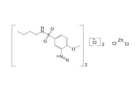 5-(butylsulfamoyl)-2-methoxybenzenediazonium chloride, compound with zinc chloride (2:1)