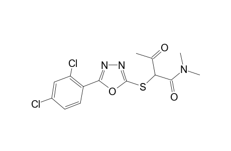 Butyramide, 2-[5-(2,4-dichlorophenyl)-[1,3,4]oxadiazol-2-ylsulfanyl]-N,N-dimethyl-3-oxo-