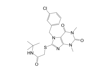N-(tert-butyl)-2-{[7-(3-chlorobenzyl)-1,3-dimethyl-2,6-dioxo-2,3,6,7-tetrahydro-1H-purin-8-yl]sulfanyl}acetamide