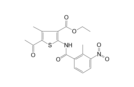 5-Acetyl-4-methyl-2-(2-methyl-3-nitro-benzoylamino)-thiophene-3-carboxylic acid ethyl ester