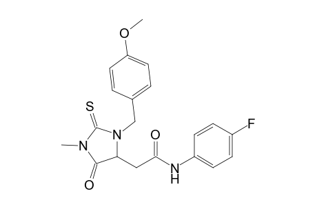 N-(4-fluorophenyl)-2-[3-(4-methoxybenzyl)-1-methyl-5-oxo-2-thioxo-4-imidazolidinyl]acetamide