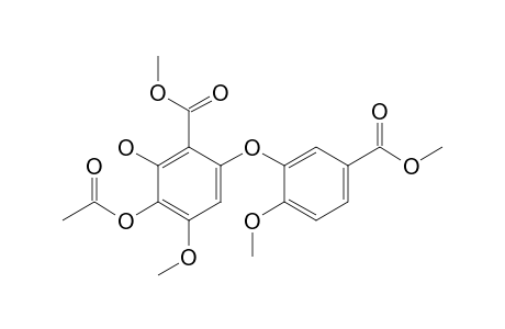 Methyl 4-methoxy-3-(2-methoxycarbonyl-3-hydroxy-4-acetoxy-5-methoxyphenyloxy)benzoate