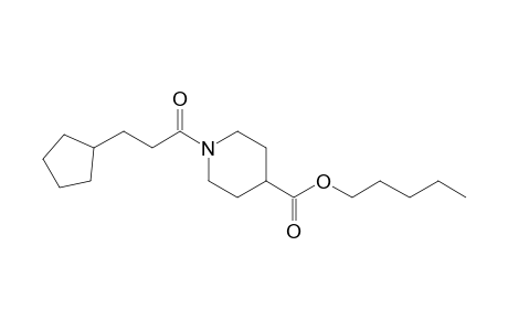 Isonipecotic acid, N-(3-cyclopentylpropionyl)-, pentyl ester