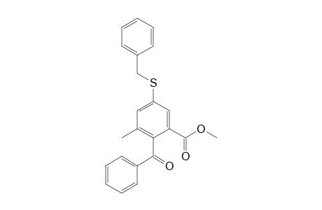 2-benzoyl-3-methyl-5-(phenylmethylthio)benzoic acid methyl ester