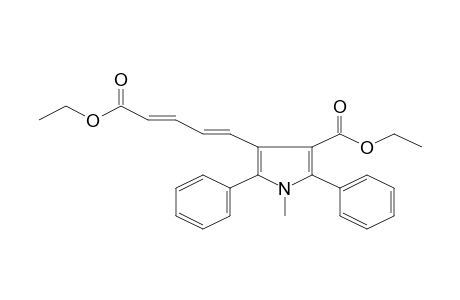 4-(4-Ethoxycarbonylbuta-1,3-dienyl)-1-methyl-2,5-diphenyl-1H-pyrrole-3-carboxylic acid, ethyl ester