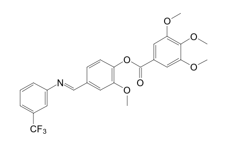 2-methoxy-4-[N-(alpha,alpha,alpha-trifluoro-m-tolyl)formimidoyl]phenol, 3,4,5-trimethoxybenzoate