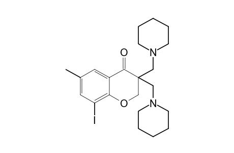 3,3-BIS(PIPERIDINOMETHYL)-8-IODO-6-METHYL-4-CHROMANONE