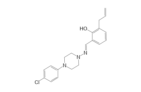 2-allyl-6-((E)-{[4-(4-chlorophenyl)-1-piperazinyl]imino}methyl)phenol