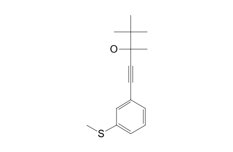 3,4,4-trimethyl-1-(3-methylsulfanylphenyl)pent-1-yn-3-ol