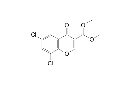 6,8-dichloro-4-oxo-4H-1-benzopyran-3-carboxaldehyde, dimethyl acetal