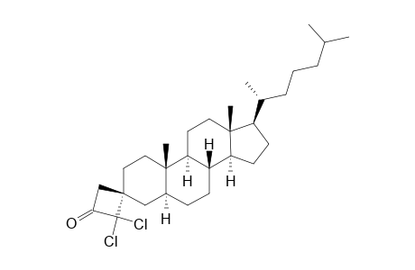 (3R,5S,8R,9S,10S,13R,14S,17R)-2',2'-dichloro-10,13-dimethyl-17-[(2R)-6-methylheptan-2-yl]spiro[1,2,4,5,6,7,8,9,11,12,14,15,16,17-tetradecahydrocyclopenta[a]phenanthrene-3,3'-cyclobutane]-1'-one