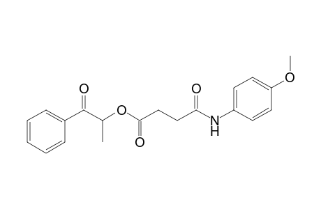 Butanoic acid, 4-[(4-methoxyphenyl)amino]-4-oxo-, 1-methyl-2-oxo-2-phenylethyl ester