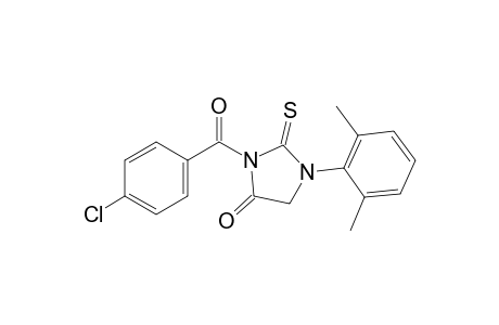 3-(p-chlorobenzoyl)-2-thio-1-(2,6-xylyl)hydantoin
