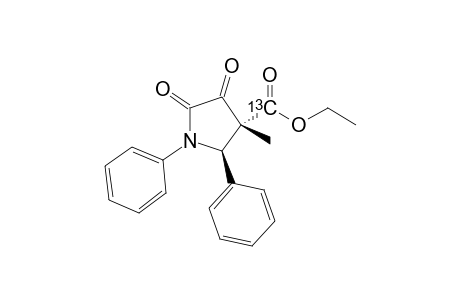 3-Pyrrolidinecarboxylic-13C acid, 3-methyl-4,5-dioxo-1,2-diphenyl-, ethyl ester, trans-