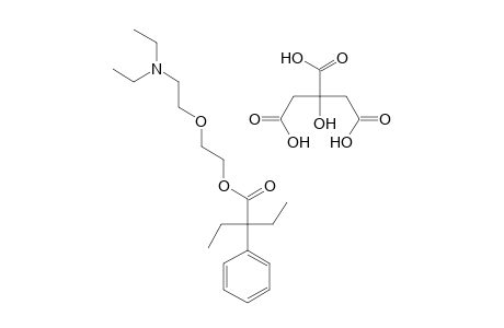 2-ethyl-2-phenylbutyric acid, 2-[2-(diethylamino)ethoxy]ethyl ester, citrate(1:1) (salt)