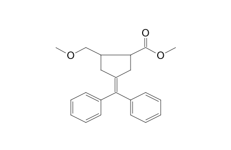 4-(diphenylmethylene)-2-(methoxymethyl)-1-cyclopentanecarboxylic acid methyl ester