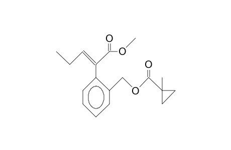 Benzeneacetic acid, 2-[[[(1-methylcyclopropyl)carbonyl]oxy]methyl]-.alpha.-propylidene-, methyl ester
