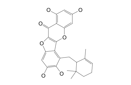 UGONIN_M;5,7,3',4'-TETRAHYDROXY-[2'-(2,6,6-TRIMETHYLCYCLOHEX-2-ENYL)-METHYL]-FURANO-[1'.6':2.3]-4-H-CHROMENO-4-ONE