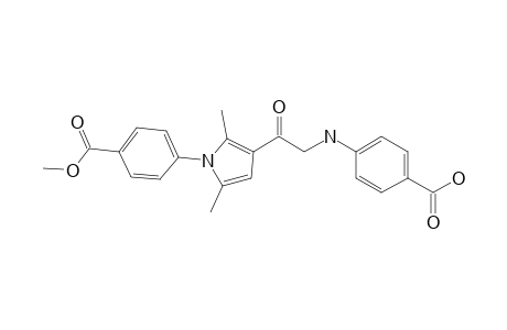 4-((2-(1-(4-(Methoxycarbonyl)phenyl)-2,5-dimethyl-1H-pyrrol-3-yl)-2-oxoethyl)amino)benzoic acid