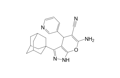 3-Adamantan-1-yl-6-amino-4-pyridin-3-yl-1,4-dihydro-pyrano[2,3-c]pyrazole-5-carbonitrile