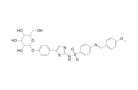 2-(Sulfamoylphenyl)-4'-(imino-4-methoxybenzal)-4-(4''-O-.beta.-D-glucosidoxyphenyl)-thiazole