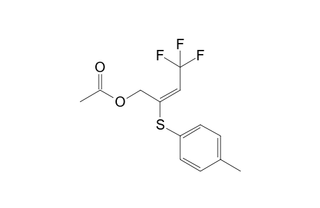 (E)-4,4,4-trifluoro-2-(p-tolylthio)but-2-en-1-yl acetate