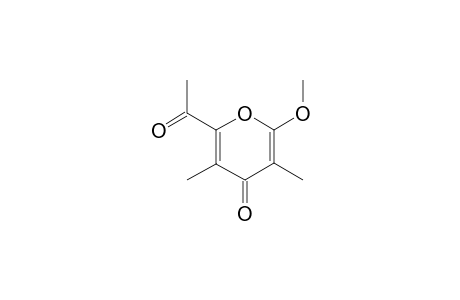 2-acetyl-6-methoxy-3,5-dimethylpyran-4-one