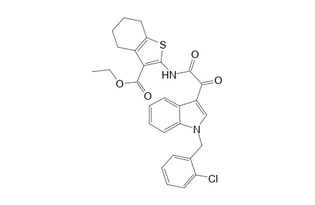 1-Benzothiophene-3-carboxylic acid, 2-[[2-[1-[(2-chlorophenyl)methyl]-1H-indol-3-yl]-1,2-dioxoethyl]amino]-4,5,6,7-tetrahydro-, ethyl ester