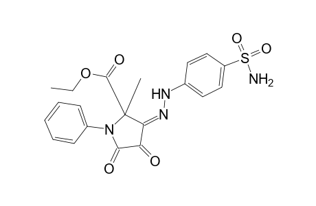 (3E)-2-methyl-4,5-dioxo-1-phenyl-3-[(4-sulfamoylphenyl)hydrazinylidene]-2-pyrrolidinecarboxylic acid ethyl ester