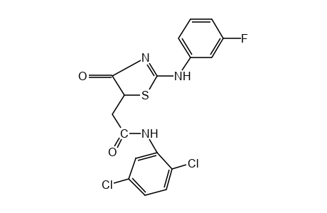 2',5'-DICHLORO-2-(m-FLUOROANILINO)-4-OXO-2-THIAZOLINE-5-ACETANILIDE